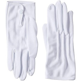 [SANDAI] Black Extra Formal Men's White Gloves with Hooks (S - 3L) Toray Nylon Gloves, 1, 2, 3, 4, 5, 10 Pairs (3L, White (1 Pair))
