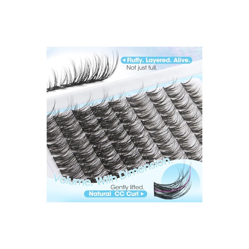 Spider Lash Clusters Fluffy Eyelash Extensions Wispy Individual Lashes Natural