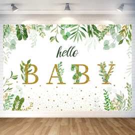 Gender Reveal Backdrop Decorations Baby Shower Banner Hello Baby Photo Background for Home Outdoor Indoor Boy or Girl Gender Reveal Party Decorations Supplies 70.8 x 47.2 Inch