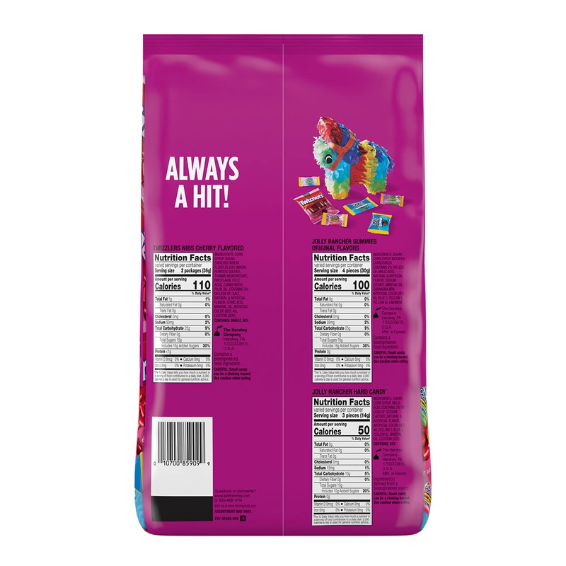 JOLLY RANCHER and TWIZZLERS Assorted Fruit Flavored Candy Party Pack,