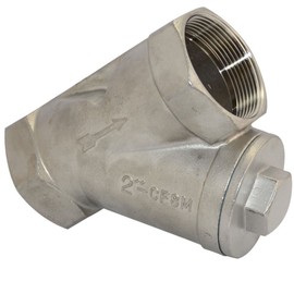Megairon 2" WYE Strainer Mesh Filter Valve,800WOG Y-Spring NPT Female Check Valve,Stainless Steel SS316 CF8M