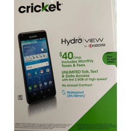 Kyocera Hydro VIEW 4G LTE 8gb android CRICKET WIRELESS Black cellphone  C6742