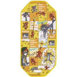 Skater BCV2-A Cotton Cover, M, 23.6 x 51.2 inches (60 x 130 cm), Nursery School, Nap Cot Cover, Tom & Jerry Happy
