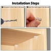 Youery Pack of 40 Transparent Shelf Support 5 mm Shelf