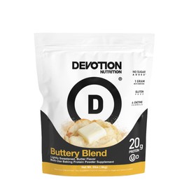 Devotion Nutrition Protein Powder Buttery Blend – 20g Whey Isolate & Casein Protein Blend – No Added Sugar, Low Carb, Gluten-Free, Keto-Friendly, 1g MCT, Kosher – 2lb Pouch