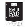 Silvine 160 Page A4 Refill Pad, Head Bound and Punched