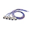 5Pcs M12 4 Pin A Code Female Connector Cable, IP67