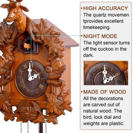 Kendal Large Handcrafted Wood Cuckoo Clock MX015-2