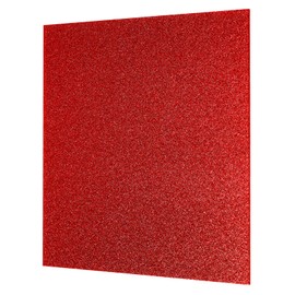 QUARKZMAN 1 x Red Glitter Acrylic Sheets 1/8 Inch Thickness 12 x 12 Inch Glossy PMMA Fluorescent Plastic Sheets Extruded Transparent Blanks for DIY Crafts