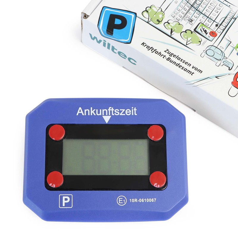 Wiltec Electronic Parking Disc, Digital Parking Meter with KBA Approval,