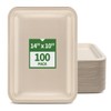 AICHEF 100 Pack 14 inch Extra Large Disposable Food Trays