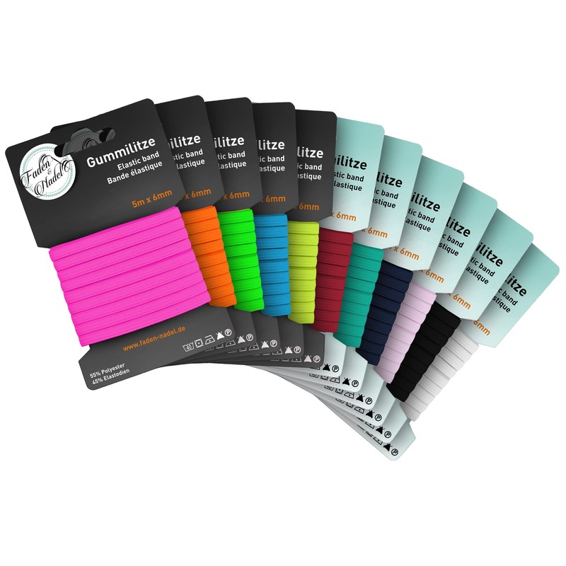 Faden & Nadel 6 mm rubber cord: elastic band, 10