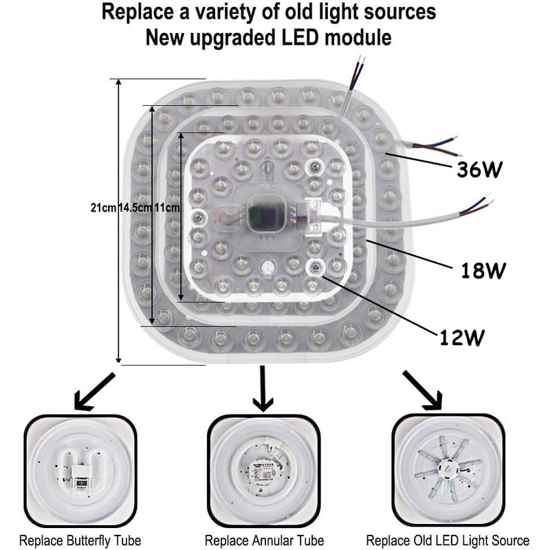 2 Pack LED Module, Ceiling Conversion Kit with Magnet, LED
