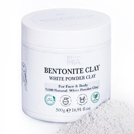 By Mia Face & Body Bentonite Clay | White Powder Clay 500gr |%100 Natural | Free Fragrance | Deep Skin Pore Cleansing
