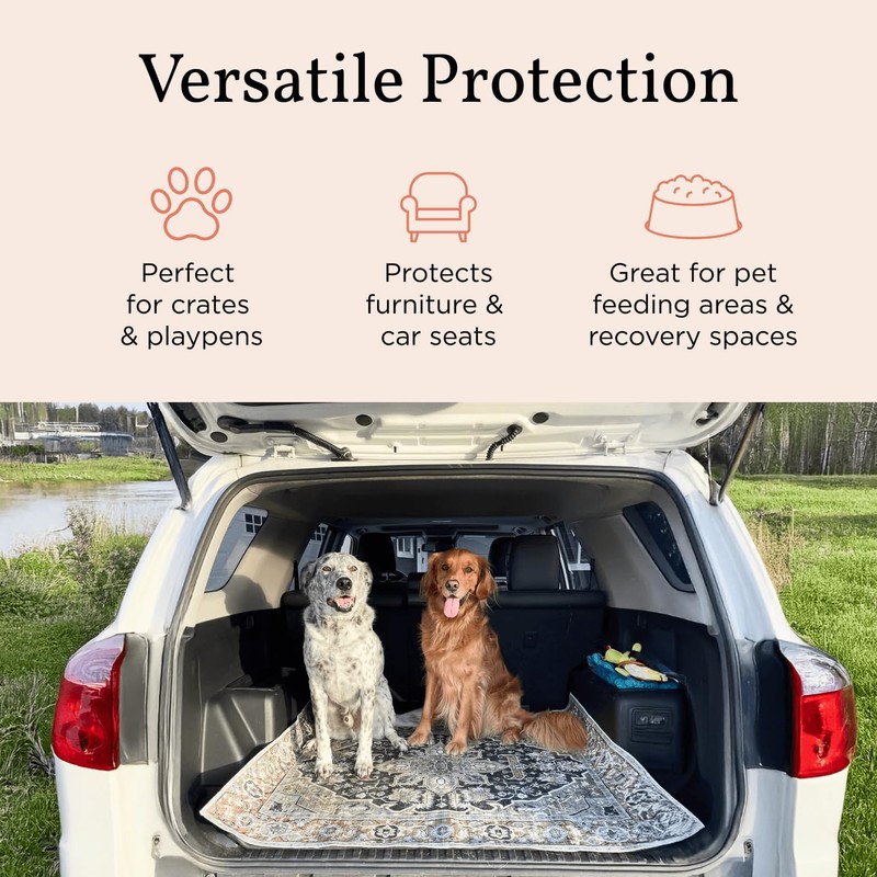 LOVEWAG Washable Dog Pee Pads, 36" x 48", Waterproof, Non-Slip,