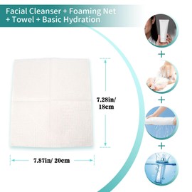 RAQEHO 10 Face Wipes Women Cleansing - Body Wipes for Adults Bathing No Rinse Partial Residual Makeup Removal Elderly Care Disposable Facial Shower Wipes Travel Camping Cleansing Supplies