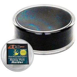 2 Pack - Round Hockey Puck Holder | Clear Stackable Display Tube Case