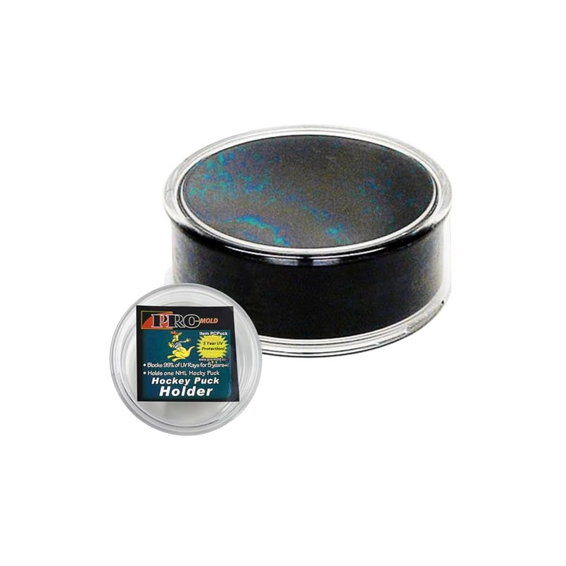 2 Pack - Round Hockey Puck Holder | Clear Stackable