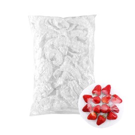 200 Pcs Plastic Shower Caps for Sourdough Bread, Plastic Bowl Covers, Elastic Food Storage Wrap Covers, Clear Stretch Film for Fruits and Leftovers (42cm)