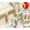 YUBBAEX 40 Rolls Basic Washi Tape Set Cute Printed Patterns