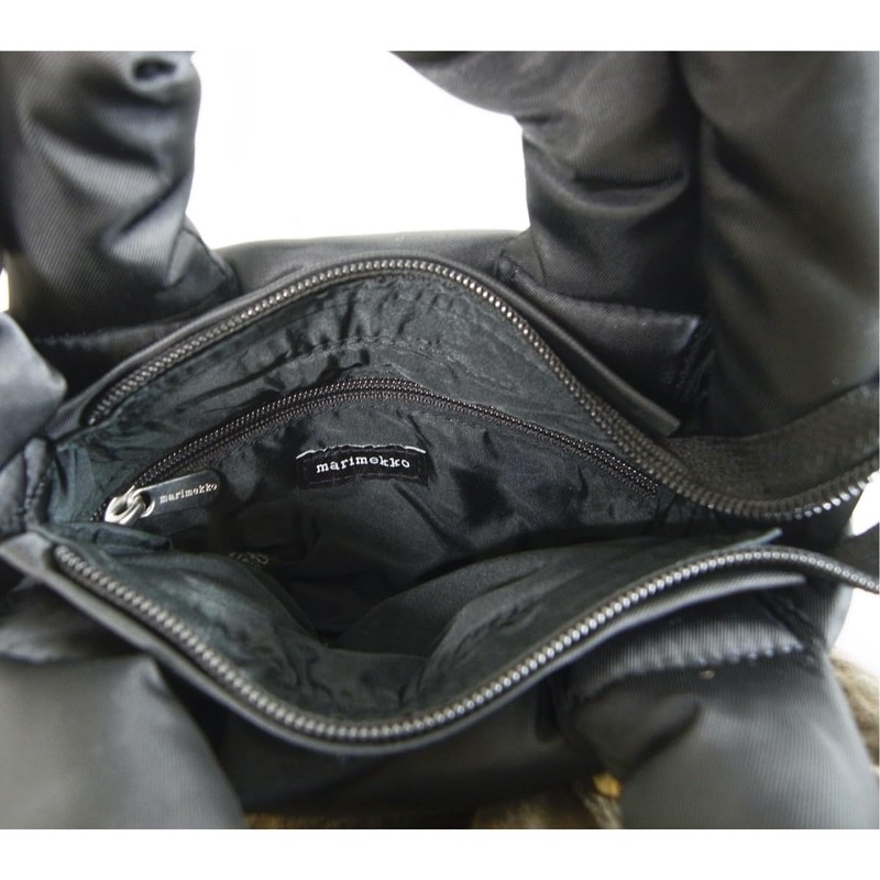 Marimekko Shoulder Bag, Crossbody Bag, Tote Pillow, Mini Solid, Black