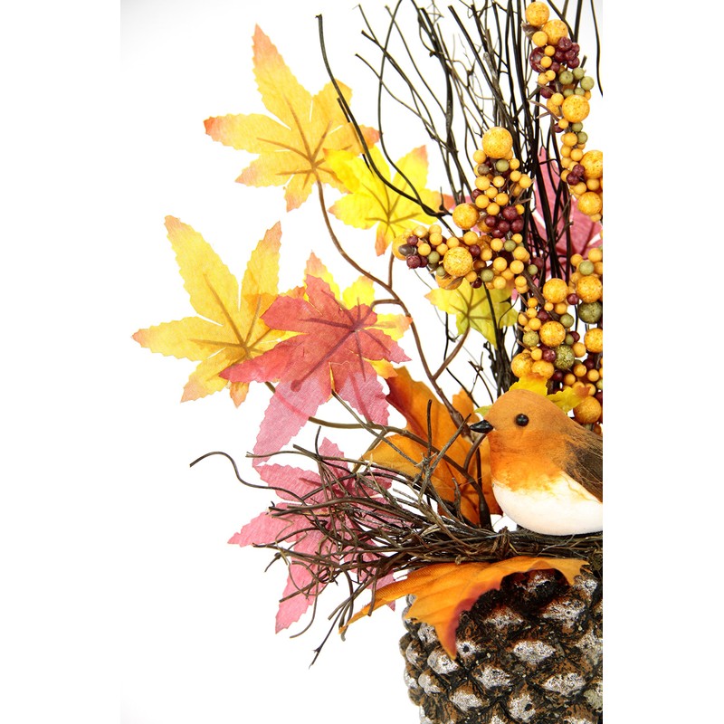 Arrangement bird in cone.