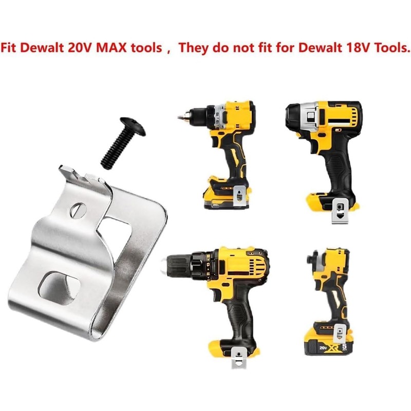 10-Pack Belt Clips for Dewalt 304 Stainless Steel Drill Tool