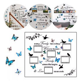 THE9SHOP Mariposas Colibrí Calcomanía Decorativas 3d Pared Colore