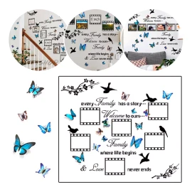 THE9SHOP Mariposas Colibrí Calcomanía Decorativas 3d Pared Colore