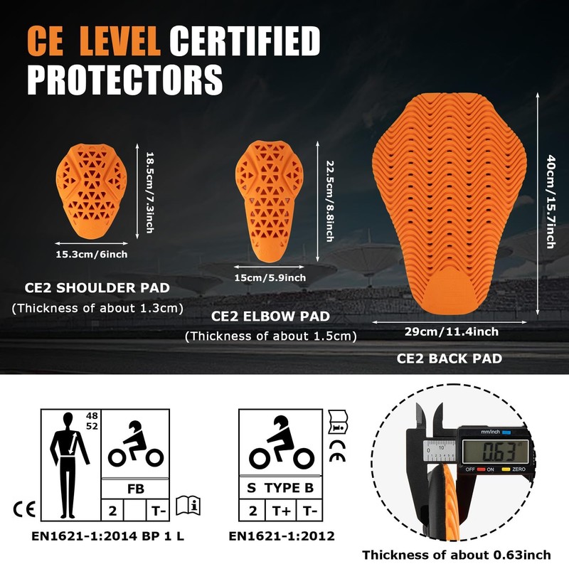 CE Level 2 Motorcycle Armor - PSLER Full CE Level