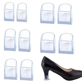 NHQZ 5 Pairs of Heel Protectors High Heels, Heel Protectors, High Heel Protector, for Grass Wedding Outdoor Activities - Transparent, Clear, Xx/XS/S/M/L 5 Sizes, a