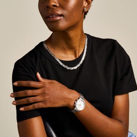 Fossil Unisex Heritage Silver Stainless Steel Necklace, JA7238040