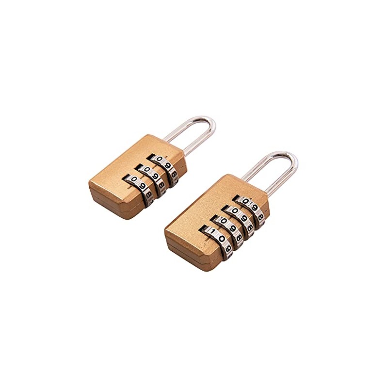 Amtech 2pc Combination Padlock Set, 4-Number & 3-Number Locks for