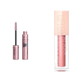 Maybelline Mascara lash sensational sky high A prueba de Agua Negro  Brillo Labial Lifter Gloss Con Acido Hialuronico                                 
