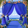 Royal Blue Backdrop Curtain 10x8ft Party Photo Backdrop Drapes 2