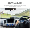 Gatuida Solar Clock with Thermometer Auto Charging Dashboard Timepiece Multifunctional