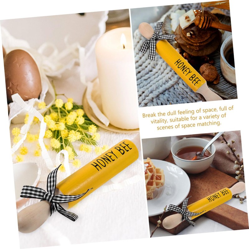 ULTECHNOVO 2pcs Mini Wood Rolling Pins for Holiday Decor Charming