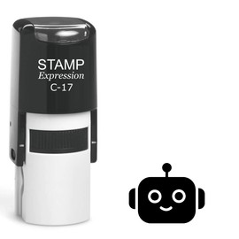 stampexpression - Cute Robot Head Self Inking Rubber Stamp - Black Ink (A-63233)