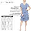 S.L. Fashions Women's Tiered Midi Wedding Guest, Mother of The