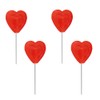 Valentines Day Lollipops Red Double Heart Shaped Cherry Flavored, Individually