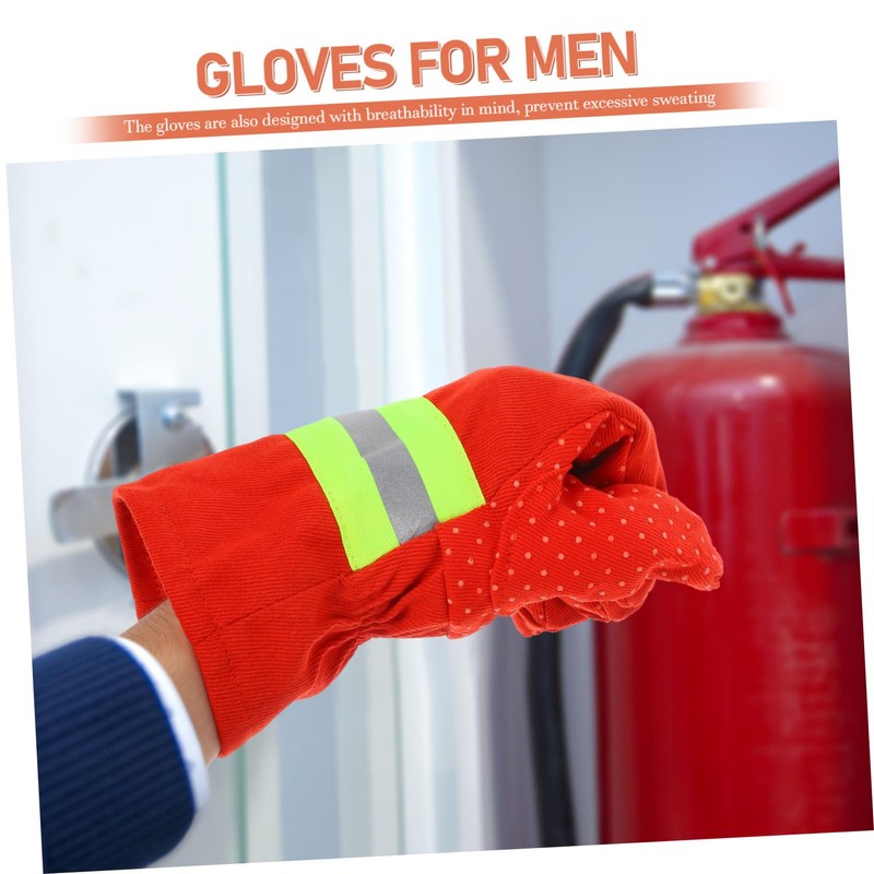 IWOWHERO Insulated Firefighting Gloves Non Slip Heat Resistant Extrication Gloves