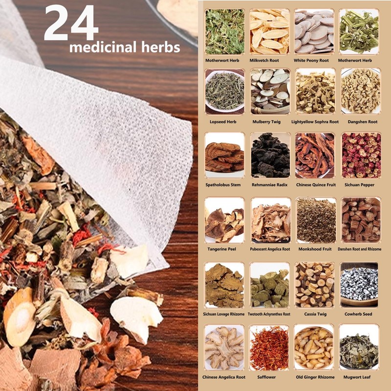 Mugwort and Ginger Foot Soak Sachets, Traditional Chinese Formula for