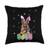 Easter German Shepherd Throw Pillow