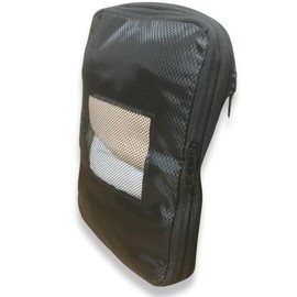 YKK Double Zipper: AQshop Compression Bag, Compression Pouch, For Travel, Business Trips, Clothes, Zipper Compression, Sorting, Two Rooms, With Inner Mesh Pocket, Black Window, M