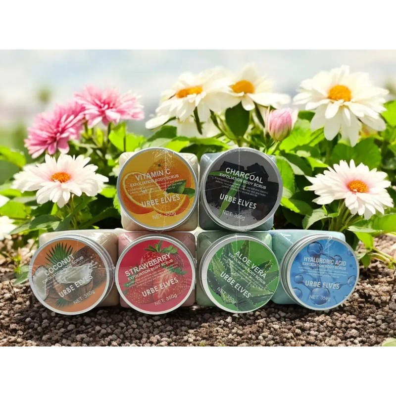 Exfoliante corporal y facial aromático de 350g con texturas cremosas