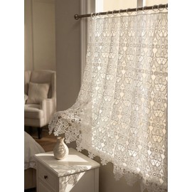 Molaxhome Butterfly Valance Curtains 63x12in Window Treatment for Home Kitchen Cafe Bedding Living Dinning Bath Room Door Balcony Decor