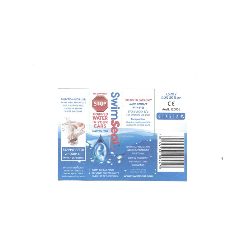 SwimSeal™ All Natural Swimmer's Ear Drops for Daily Use Rather
