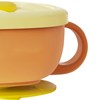 Toddler Suction Cup Bowls with Lids Prevent Falling Stainless Steel