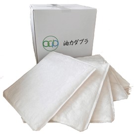 [Net Included] [Recycled PET Use] [Strong Oil Adsorption Material with Lightweight Polynet Cover] Nanofiber Oil Cadabra (Pack of 6) 11.8 x 11.8 x 0.4 inches (30 x 30 x 1.0 cm), Commercial Use for