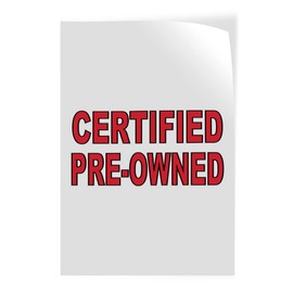 Door Decals Vertical Vinyl Stickers Multiple Sizes Certified Pre-Owned Auto Body Shop Car Repair Industrial Vinyl Luggage & Bumper Stickers for Cars Business 18x24Inches